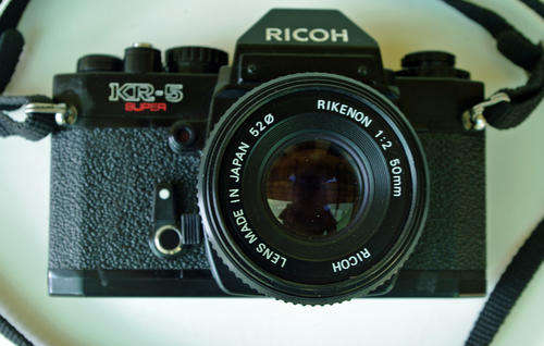 RICOH KR-5 Super (Pentax K-mount) with RIKENON f2.0  50mm lens