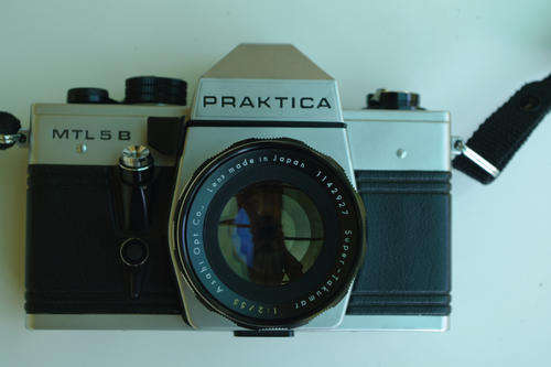PRAKTICA MTL5B (Pentax M42) with Pentax Super Takumar F2.0 55mm lens.