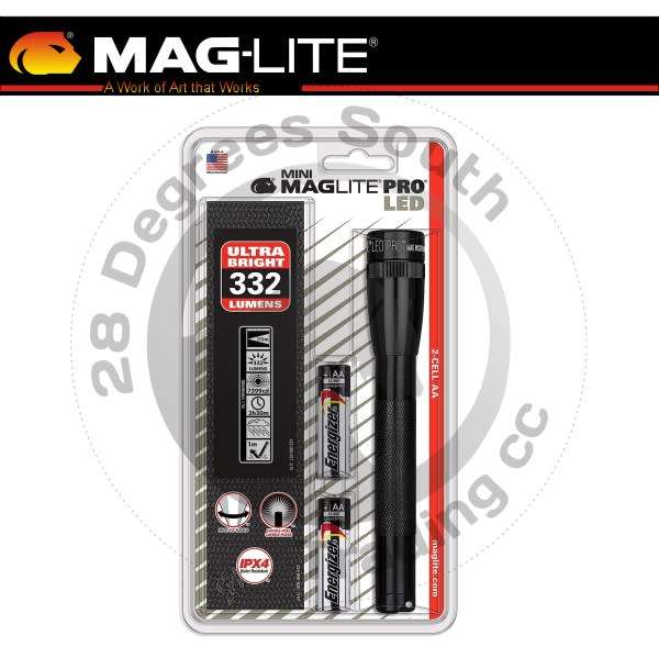 AA Mini Maglite Pro LED 332 lumens with pouch