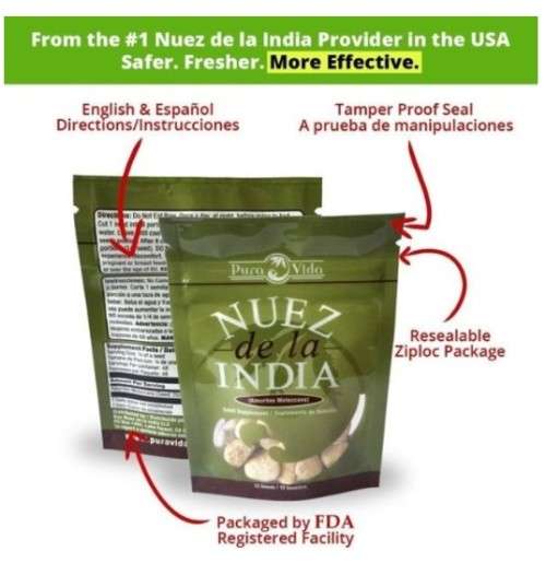 Nuez De La India ® 100% Natural Weight Loss System - 12 Seeds