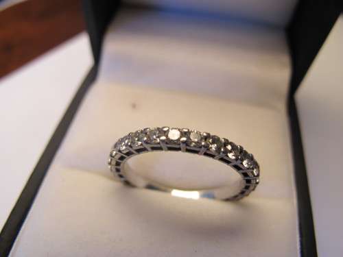 PLATINUM ETERNITY RING SET WITH 27 DIAMONDS