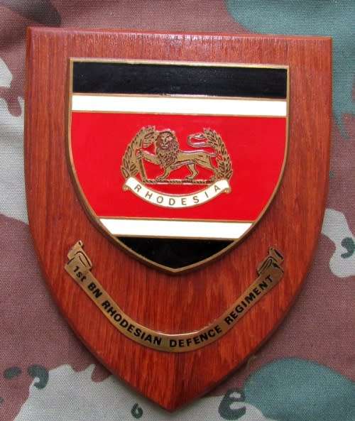 Rhodesia 1st BN Defence Regiment Plaque
