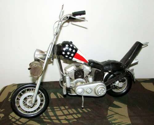 Large Metal Motorcycle Model - Measures 260MM