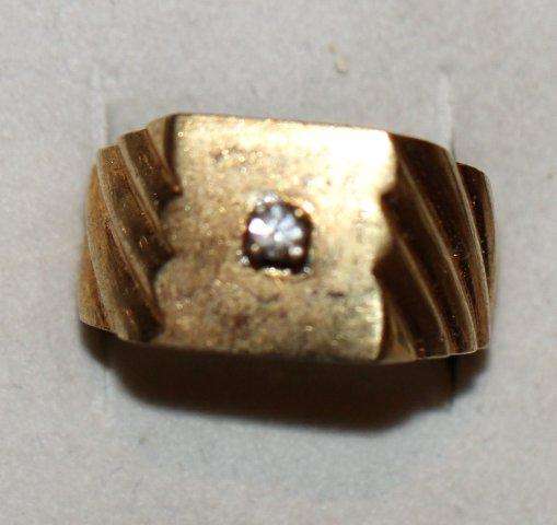 GOLDTONE DIAMANTE RING - LARGE SIZE