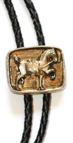 VINTAGE BOLO TIE - HORSE SLIDER PANEL
