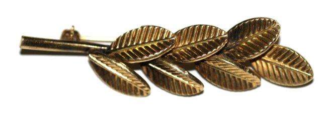 DESIGNER LEAF BROOCH - SIGNED AMERIC