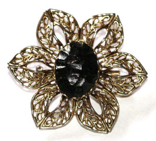 ELEGANT VINTAGE FILIGREE BROOCH