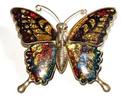 ENAMELLED BUTTERFLY BROOCH - VINTAGE