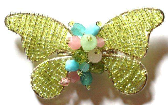 GORGEOUS BUTTERFLY BROOCH - GLASS BEADS