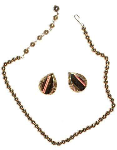 NECKLACE & EARRINGS SET - GOLDTONE - VINTAGE