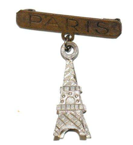 VINTAGE PARIS BROOCH WITH EIFFEL TOWER CHARM
