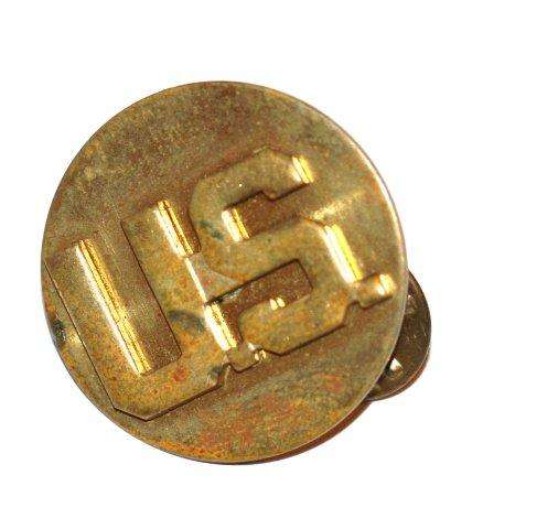 BRASS "US" LAPEL PIN