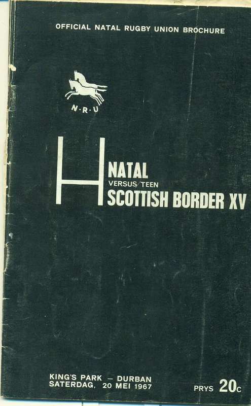 Program Natal vs Scottish Border XV 20-5-1967