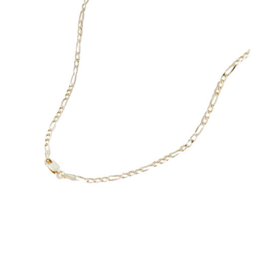 9K Yellow Gold 60g 3+1 Figaro Chain 55cm