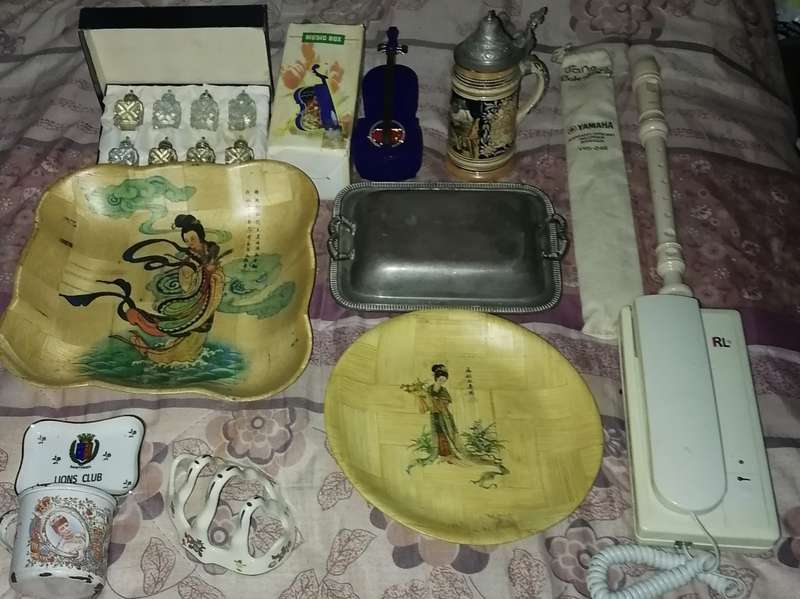 VINTAGE German beer stein,  music BOX, SALT AND PEPPER SET AND MANY MORE - SEE IMAGES PLEASE