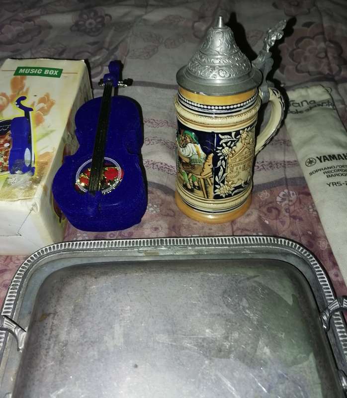 VINTAGE German beer stein,  music BOX, SALT AND PEPPER SET AND MANY MORE - SEE IMAGES PLEASE