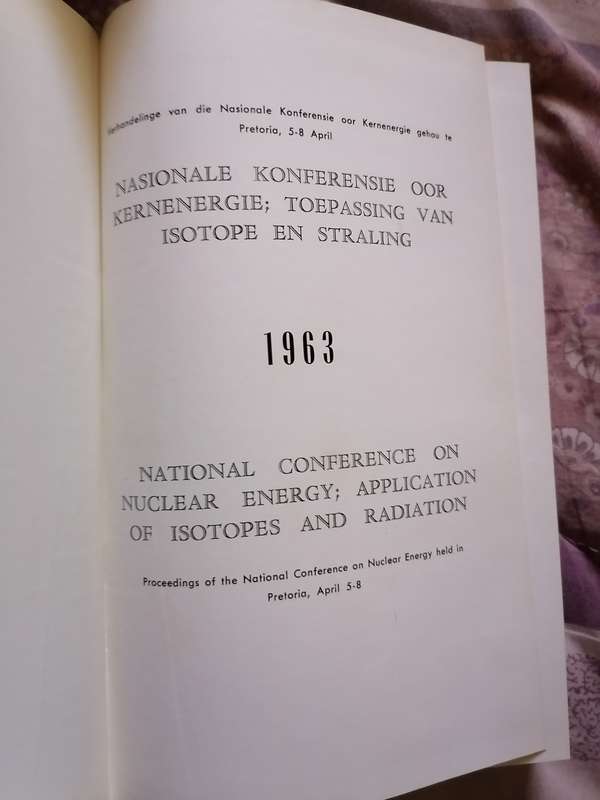 RAAD OP ATOOMKRAG, NASIONALE KONFERENSIE OOR KERNENERGIE TIEPASSING VAN ISOTOPE EN STRALING 1963