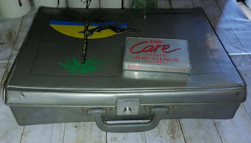 VINTAGE Cassette Case with 38 PRE RECORDED MUSIC tapes included
