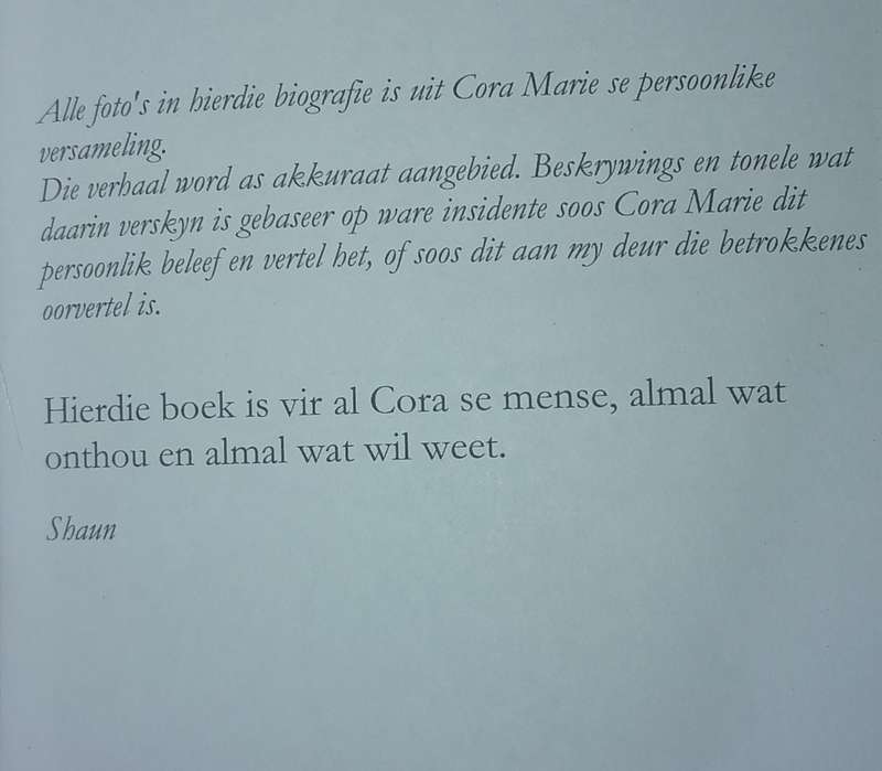 GEE HAAR N ROOS DIE VERHAAL VAN CORA MARIE
