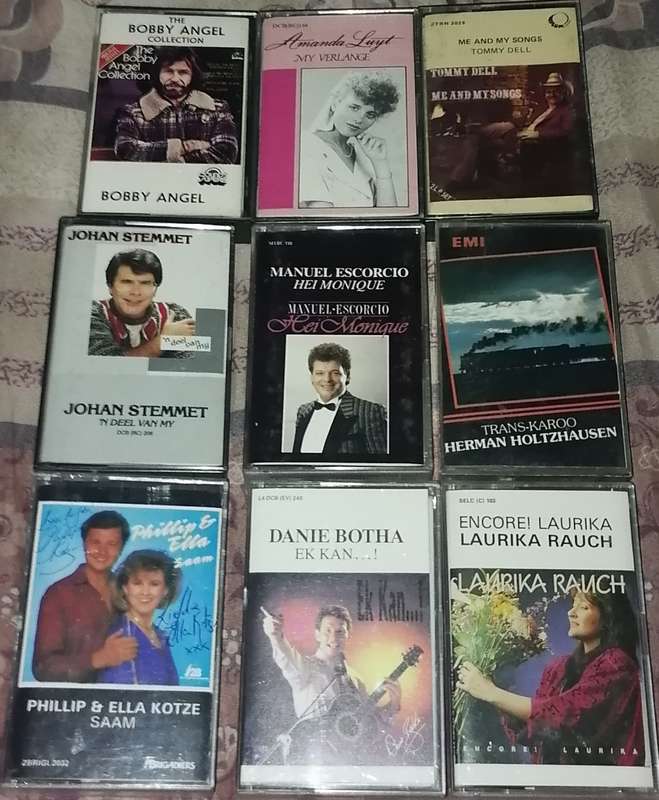 9 X VARIOUS AFRIKAANS ARTIST KASSETTE/TAPES