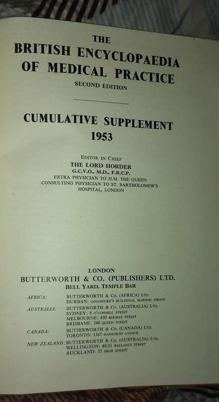 THE BRITISH ENCYCLOPEDIA OF MEDICAL PRACTICE 1953