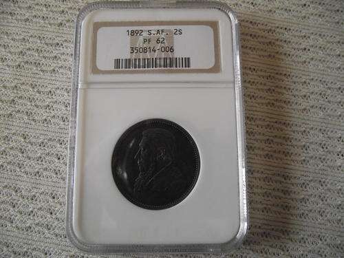 1892 ZAR 2s PROOF!! PF62