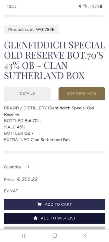 Glenfiddich Clan Sutherland Single Malt Whiskey