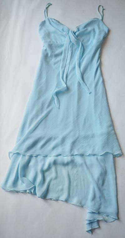 CUTE PASTEL BLUE FLOATY CHIFFON DRESS!!
