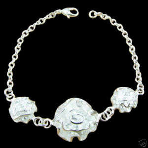 PRETTY STERLING SILVER ROSE BRACELET!!