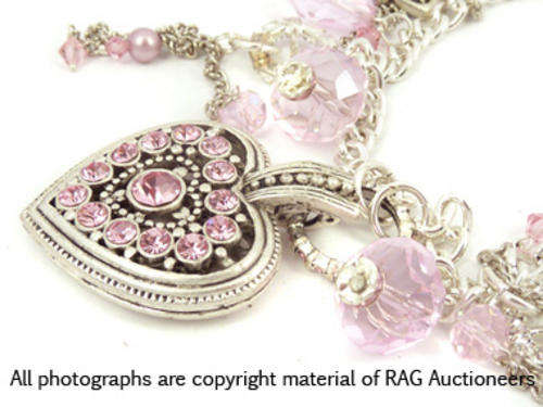 **R650** Lauren Michelle Collection Tasseled Heart Necklace