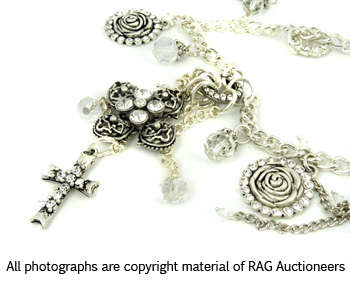 **R620** Lauren Michelle Collection Tasseled Necklace With Cross