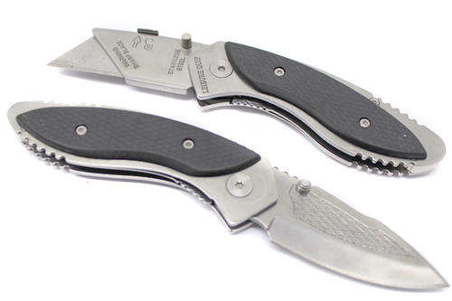 Stainless Steel Folding Utility Knife and Lockback Knife (7 Up for Grabs!!!)