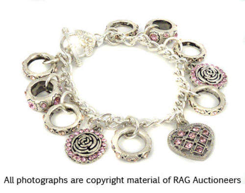 Lauren Michelle Collection Swarovski Charmed Bracelet