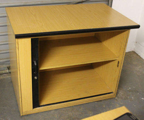 Sliding Door Office Cupboard with Shelves Only
