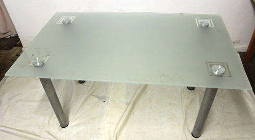 Frosted Glass Dining Room Table