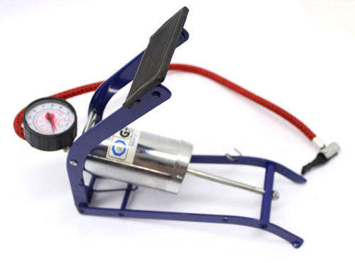 Chrome Single Cylinder Foot Pump