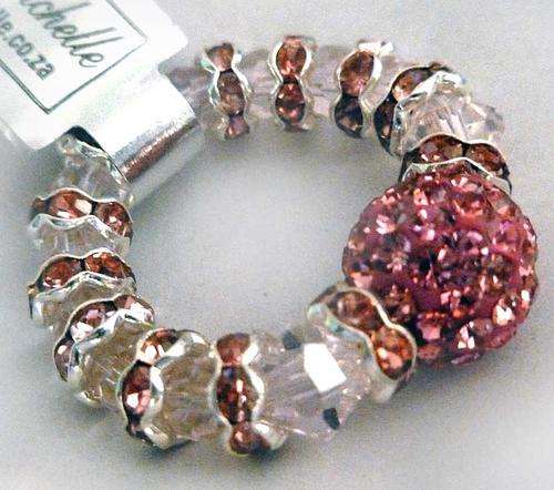 Lauren Michelle Collection Pink Sparkling Stretch Ring
