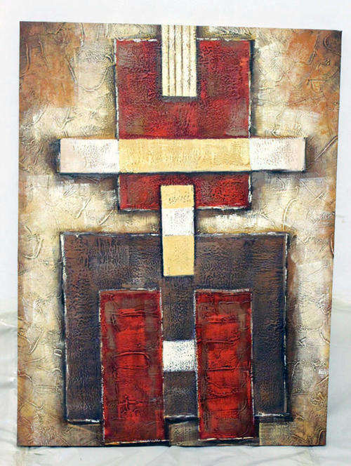 Abstract Painting On Canvas - Brown