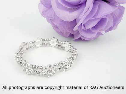 Lauren Michelle Collection Diamante Stretch Bracelet