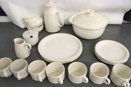 Partial Stoneware Dinner and Coffee Set