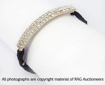 Lauren Michelle Collection Diamante Weaved Bracelet