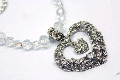 Lauren Michelle Collection Chunky Heart Pendant Necklace
