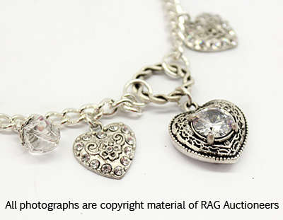 Lauren Michelle Charmed Heart Necklace