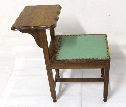Stunning Wooden Vintage Telephone Seat and Table