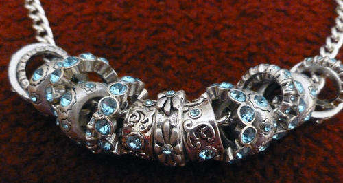 Lauren Michelle Collection Blue Ring Necklace