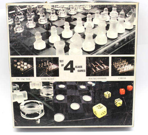 Lovely Set of 4 Glass Board Games