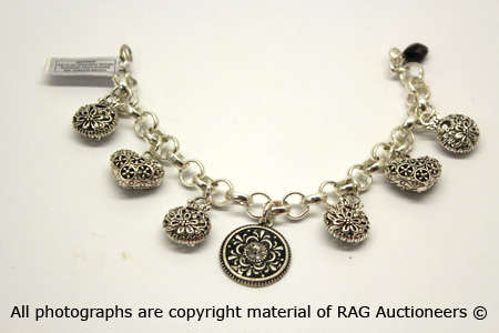 Lauren Michelle Collection Filigree Charmed Bracelet