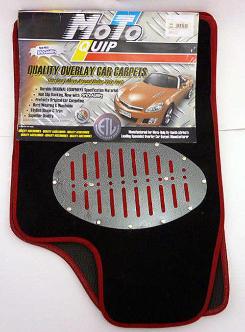 Quality Overlay Car Carpets Set (Red)