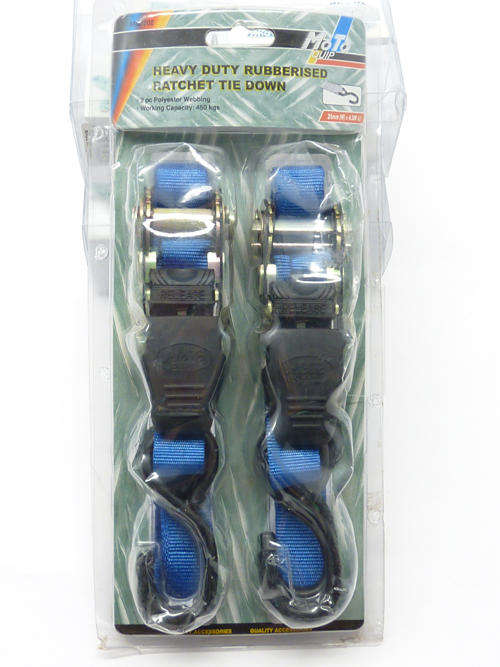 Heavy Duty Rubberised Ratchet Tie Down