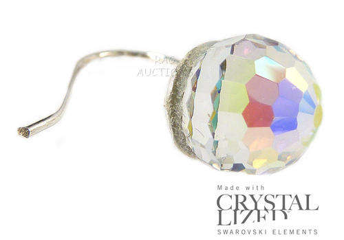 Swarovski 8mm Cup Crystal Ball Earrings
